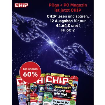 Gleich sichern: 12x CHIP Plus für nur 44,64 € (statt 111,60 €) und 60% sparen
